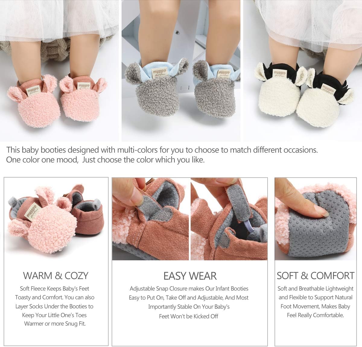 Ohwawadi Cozy Fleece Booties - Newborn Friend