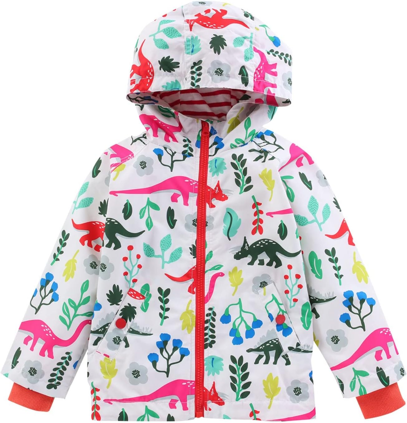IWIHMIV Kids Waterproof Rain Jackets for Boys and Girls with Hoodies