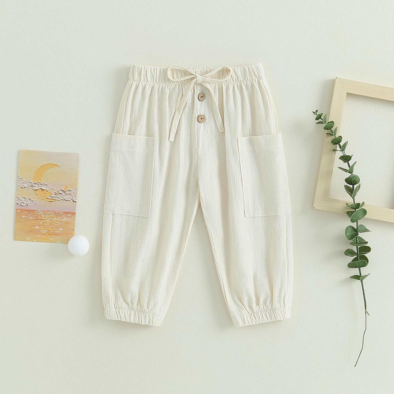 Soft Cotton Linen Joggers for toddlers