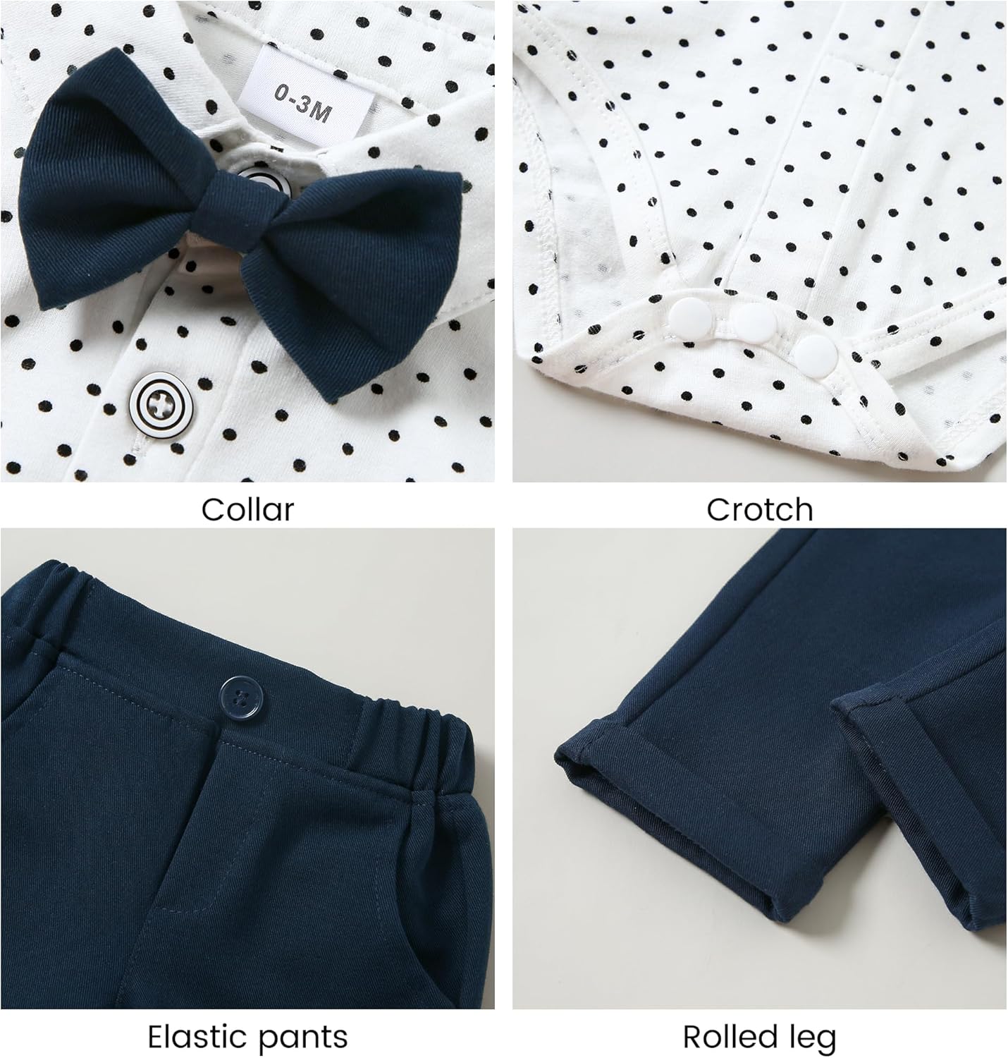 YALLETInfant Boys 4-Piece Suits for Weddings Baptisms More