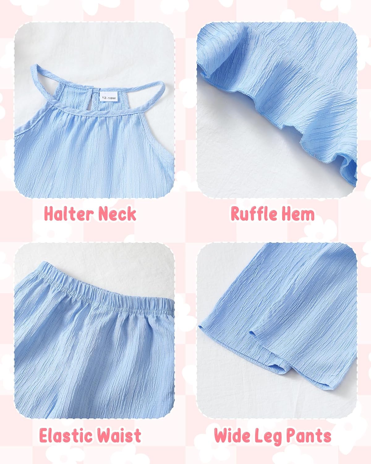 Kucnuzki - Baby Girl Summer Outfit Set for Girls 12-24 Months