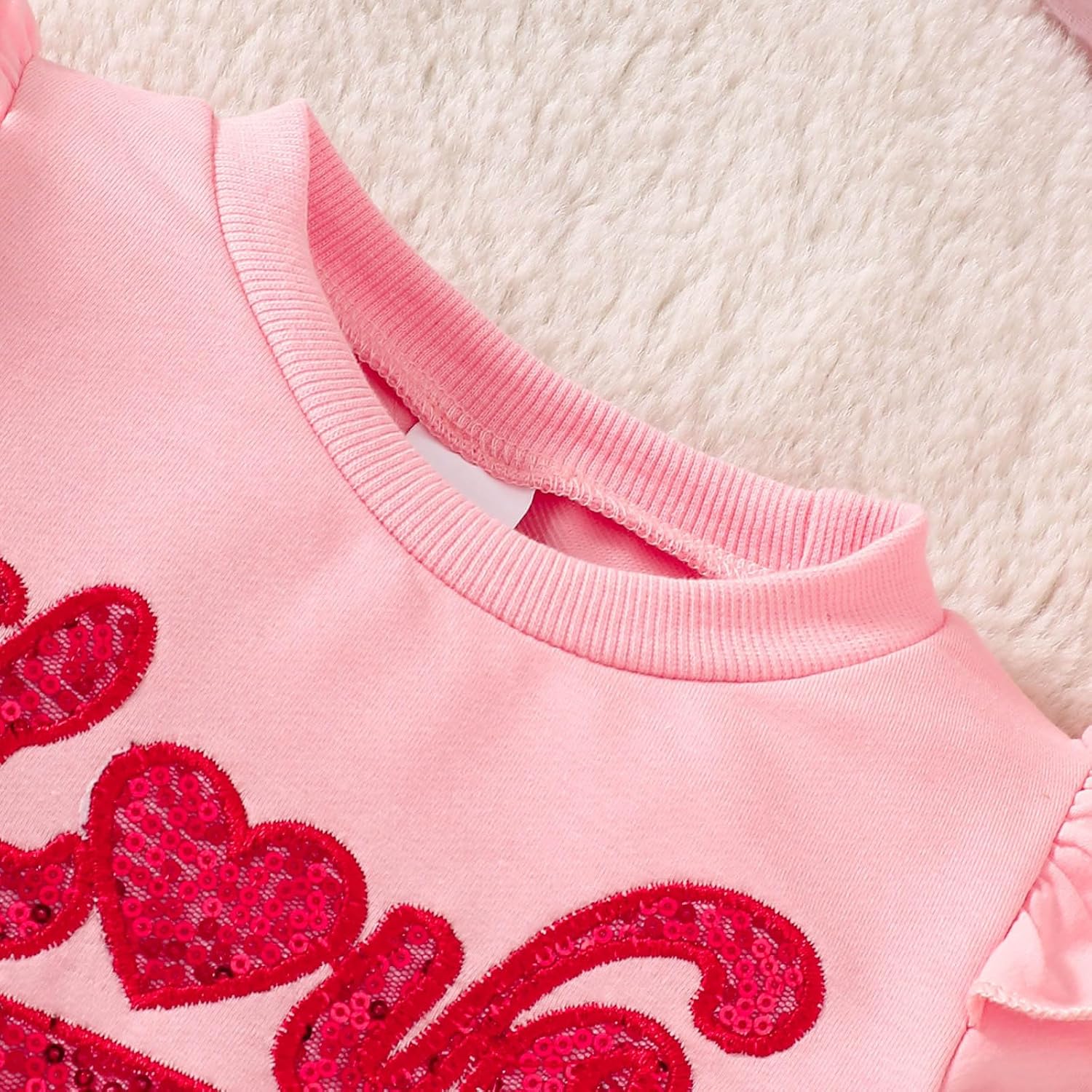 2Pcs infant winter outfit set Long sleeve crewneck joggers