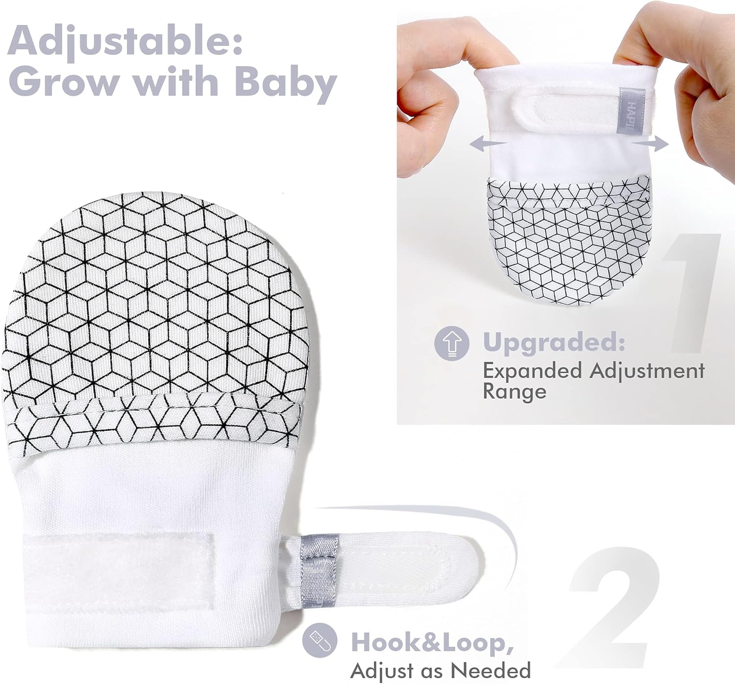 Adjustable No-Scratch mittens for Babies