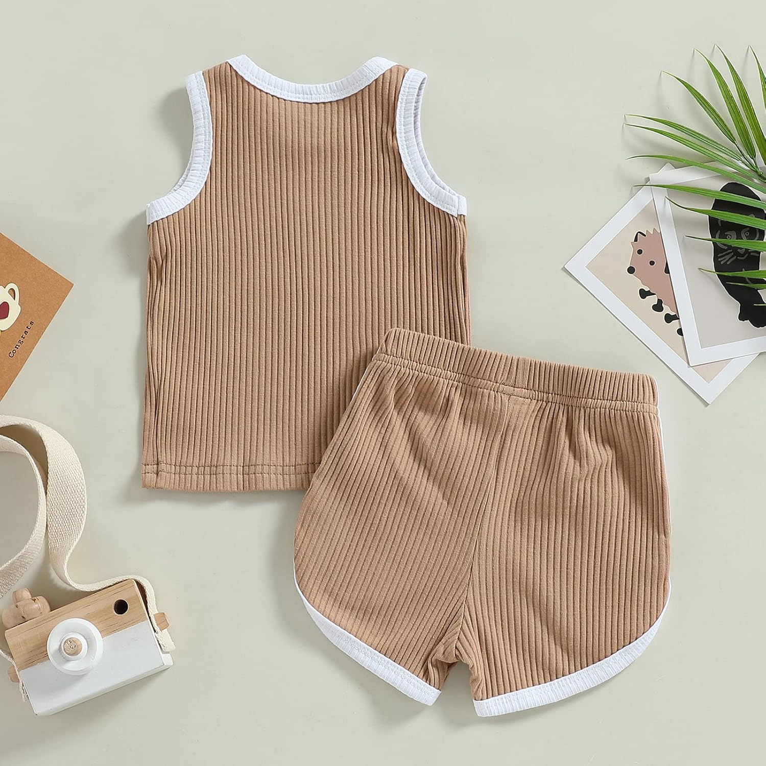 Unisex Toddler Summer Set Soft Cotton Vest Tank Shorts