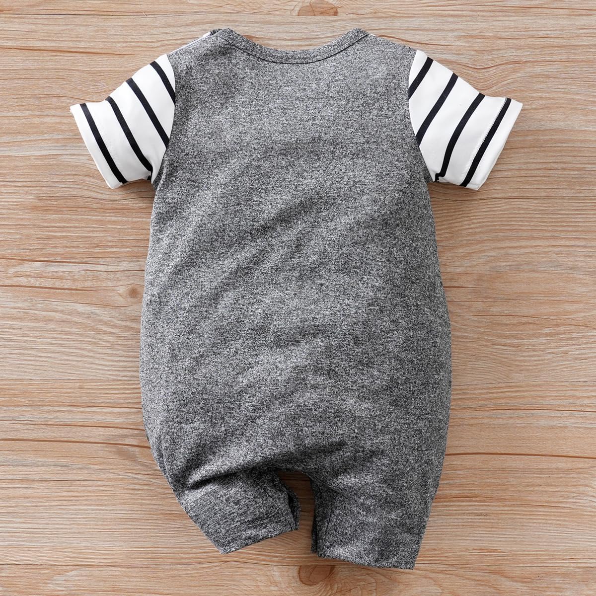 2-Pack Baby Dinosaur Romper Set with Snap Bottoms and Adjustable Straps