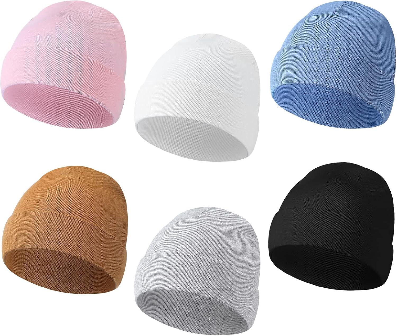 Newcotte 6 Pack Preemie Baby Hats Cotton Preemie Beanie for Premature