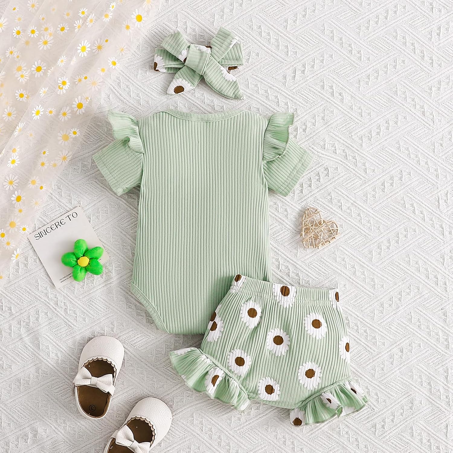 Tsnbre Newborn Summer infant clothing set