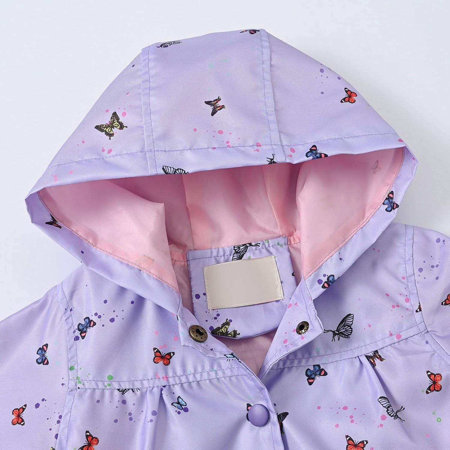 Cute Toddler Rain Jacket with Cartoon Print
