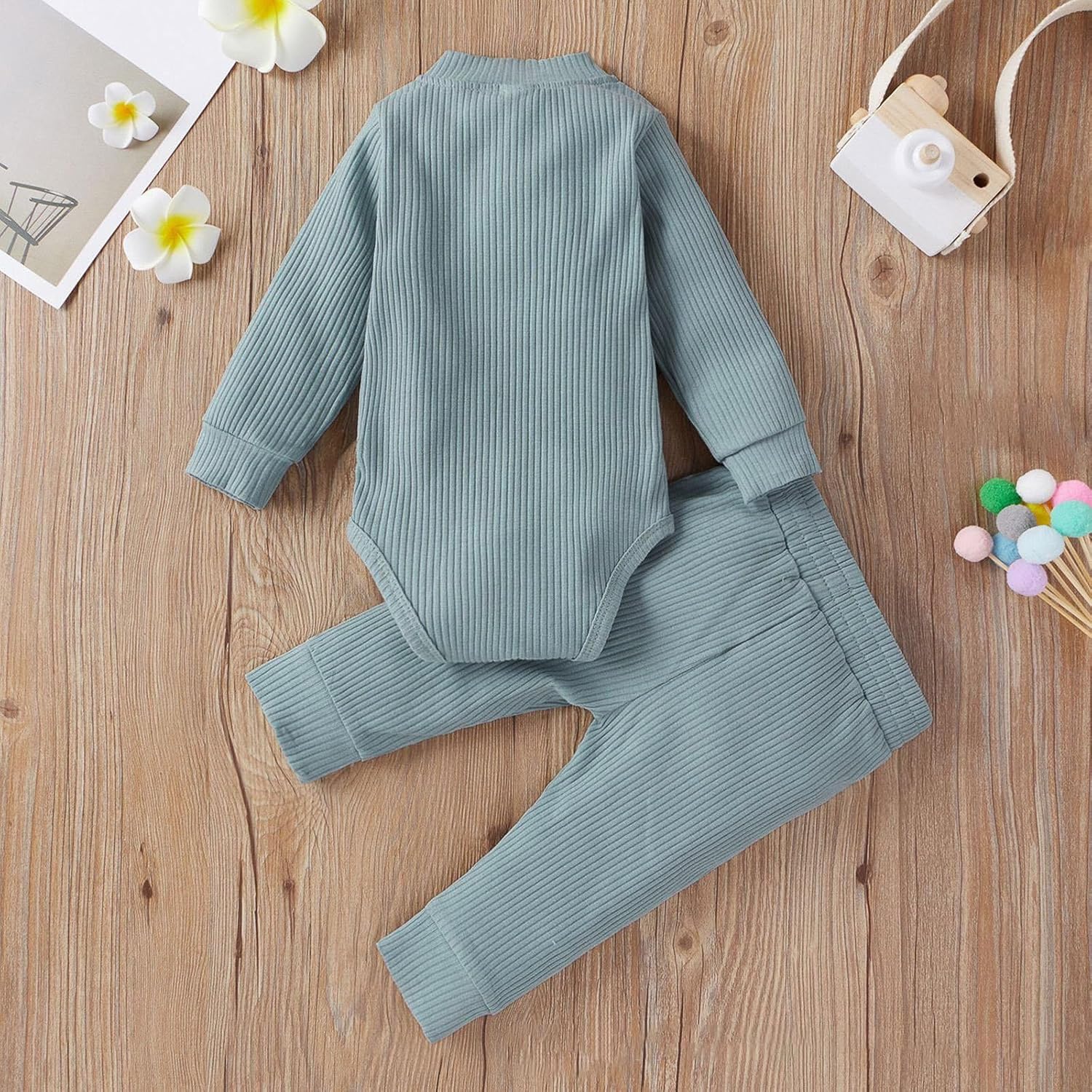 Toddler Girls Striped Rompers Pants Set