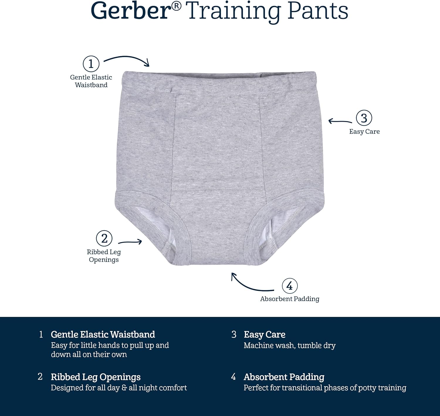 Gerber Baby Boys 4-Pack Training Pants