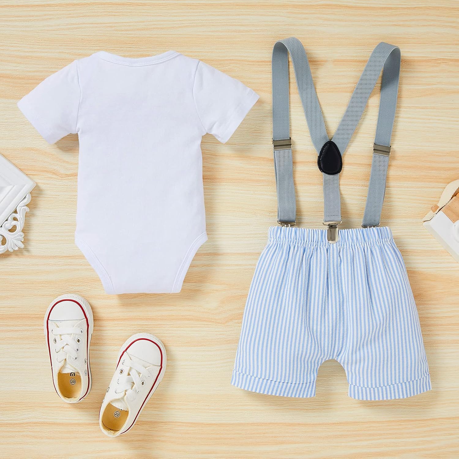 Wild One DISP-011 First Birthday romper set for infant boys