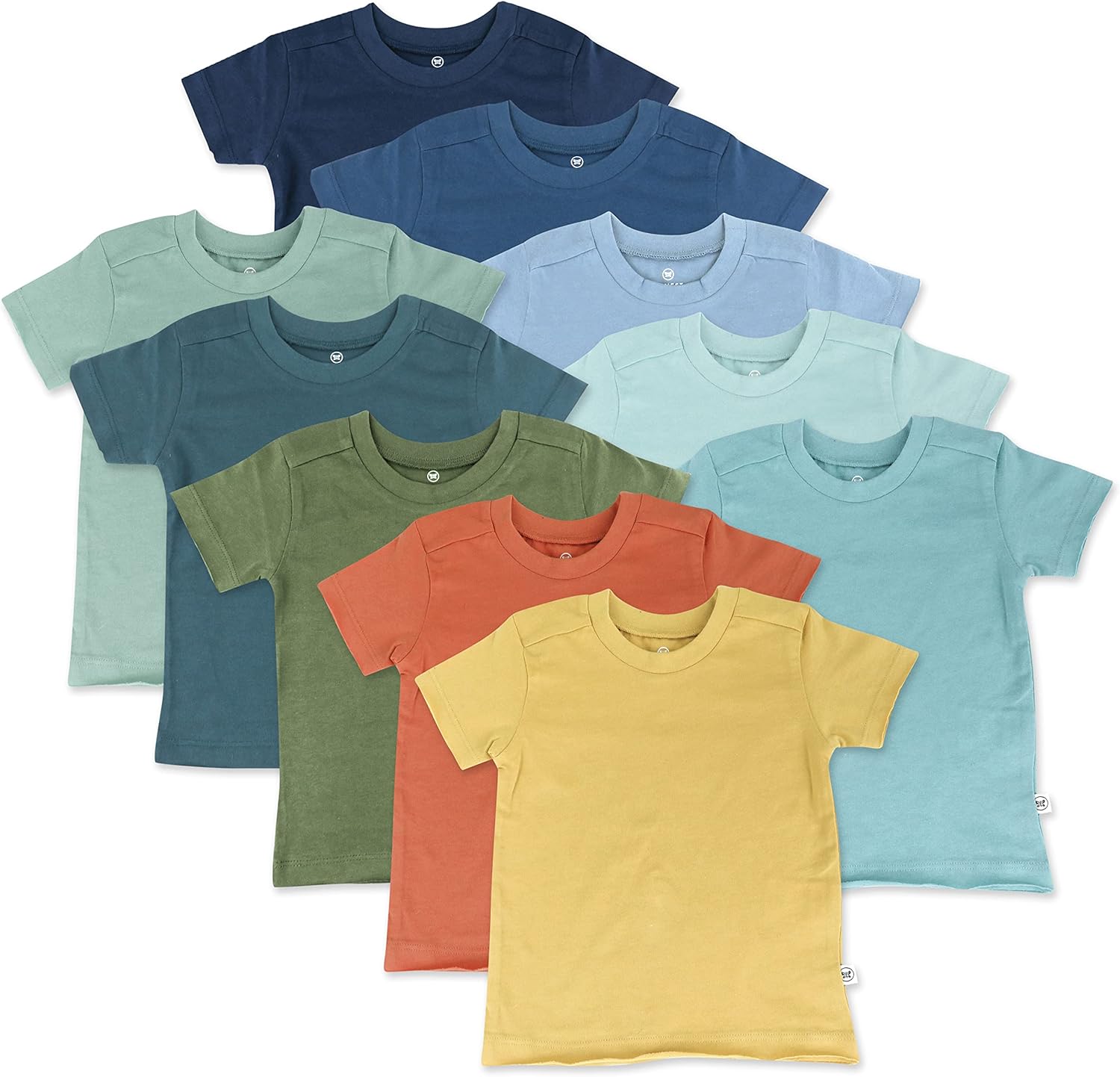 HonestBaby 10-Piece Organic T-Shirt Set for Babies Cute Soft