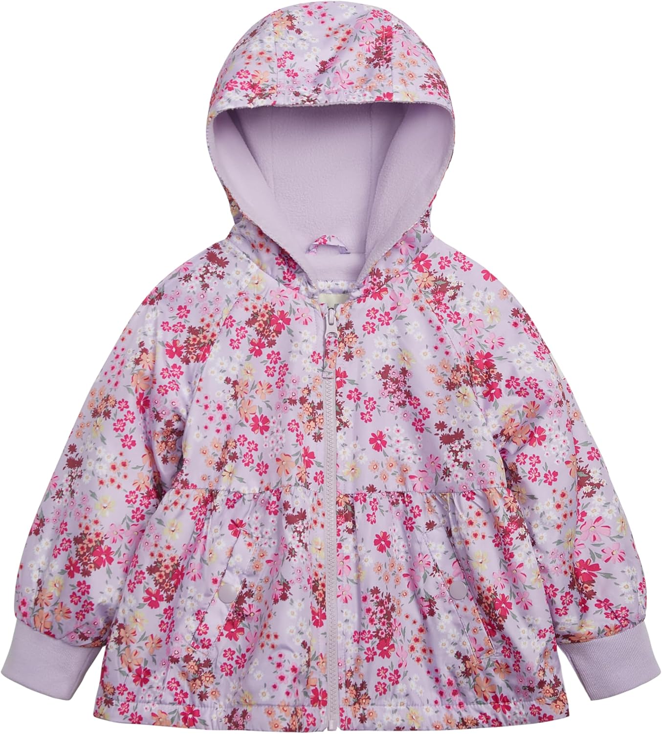 OSHKOSH BGOSH Baby Girls Midweight Water-Resistant Hooded Peplum Jacket