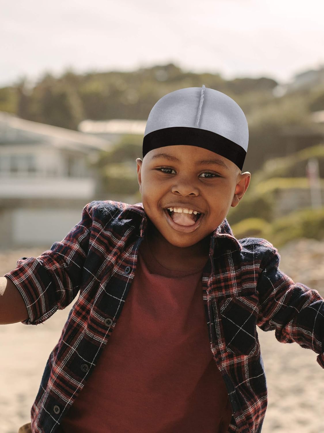 6-Piece Kids Satin Wave Hats