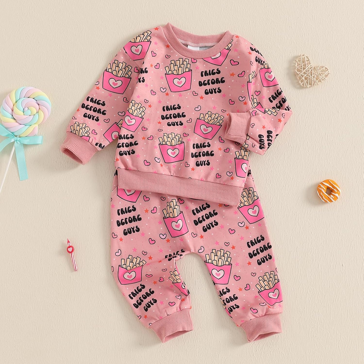 Easter Bunny Ruffled Collar Sweater Set for Kids