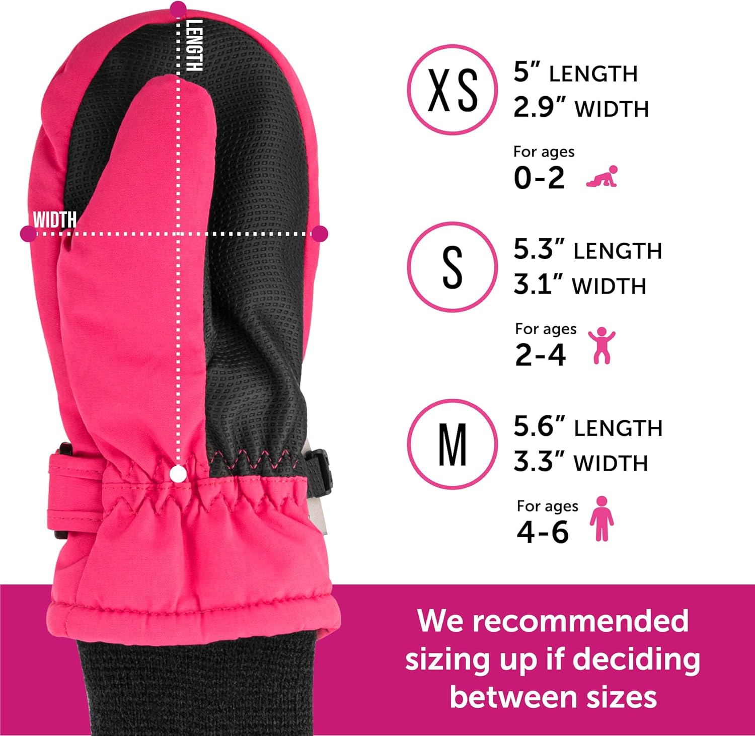 Maplefield Waterproof Kids Gloves with Fun Creatures Long Cuff