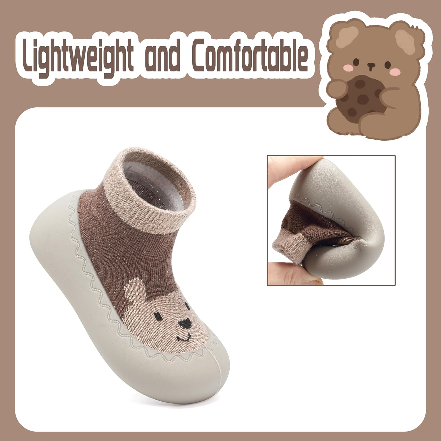 Anproity - baby first walking socks shoes