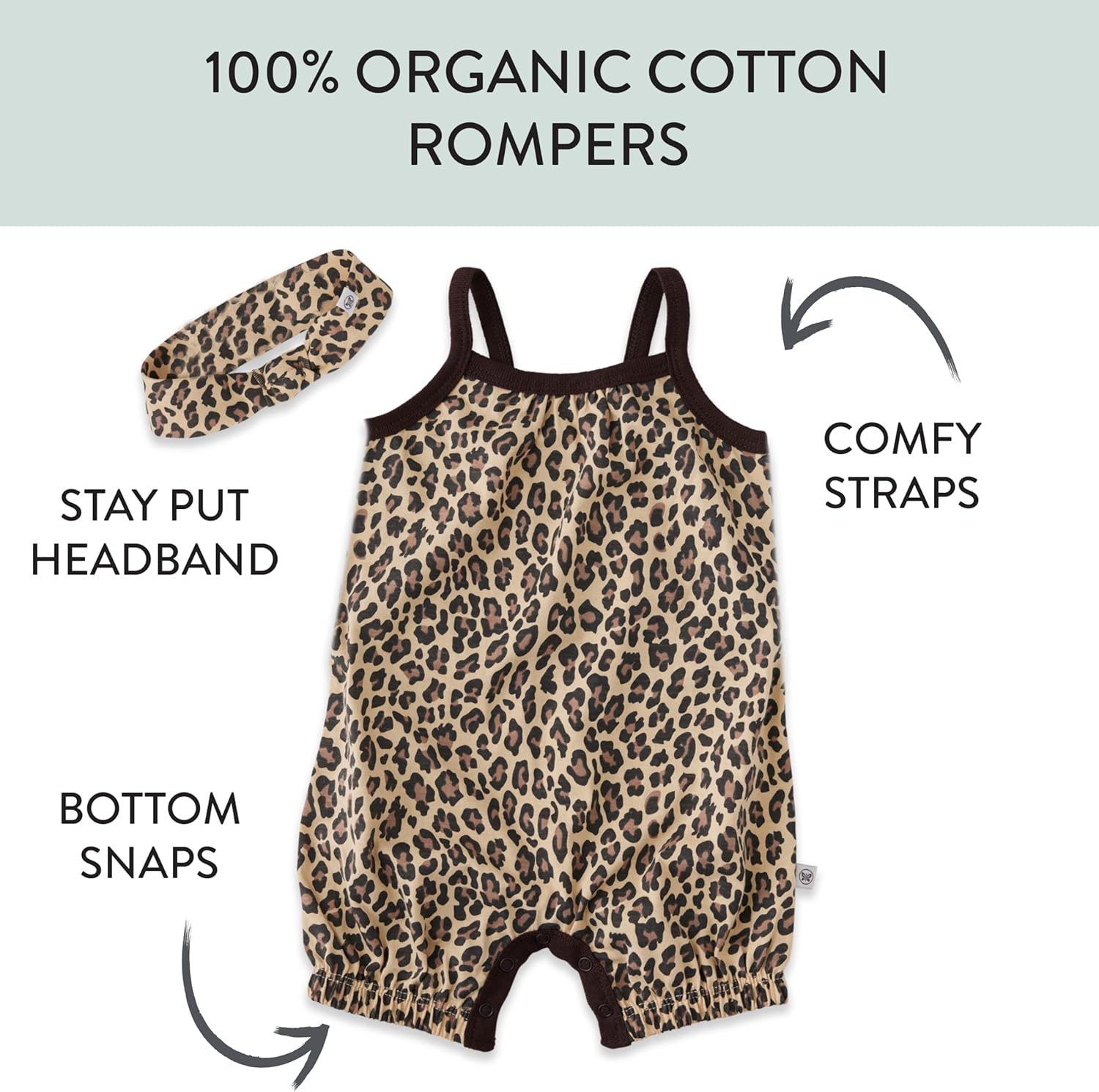 HonestBaby Organic Bubble Romper Headband Set