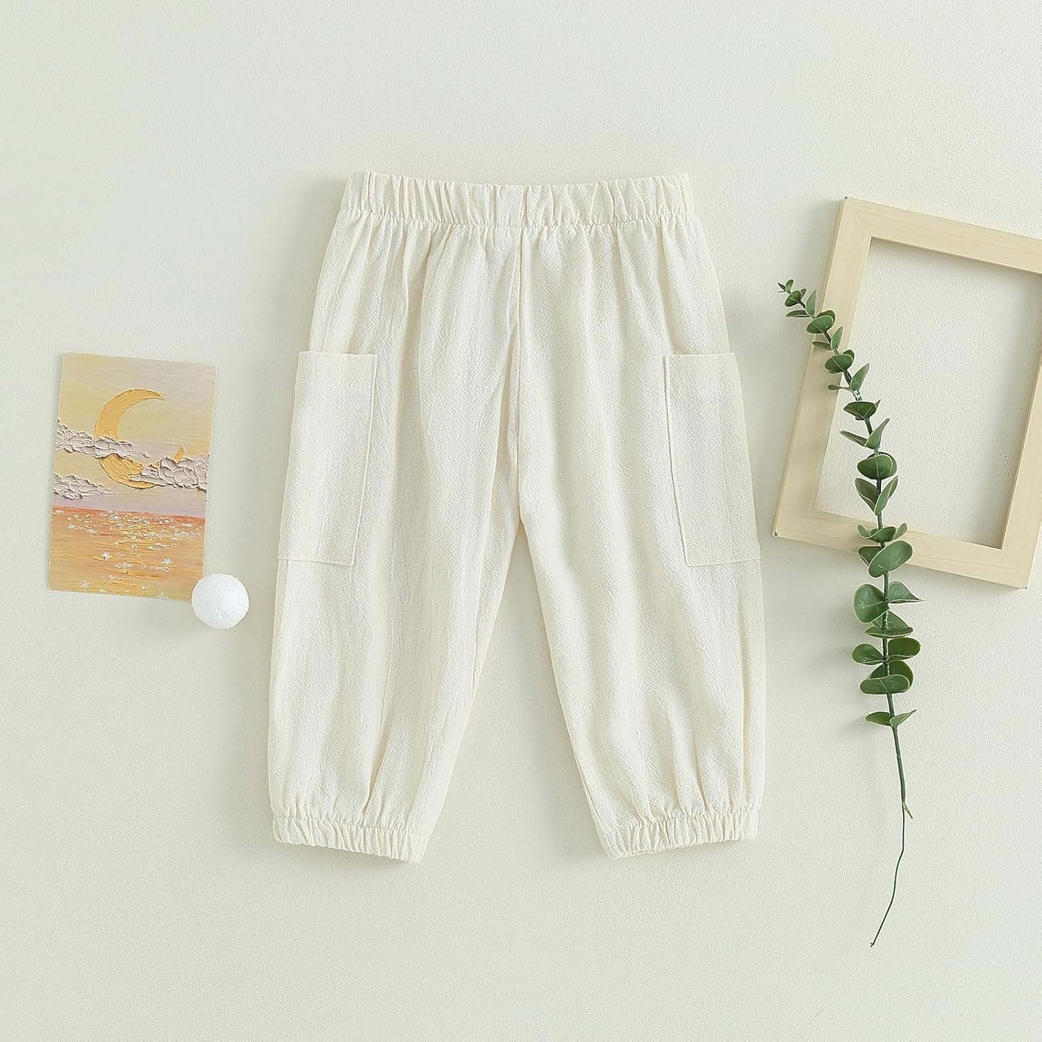 Soft Cotton Linen Joggers for toddlers