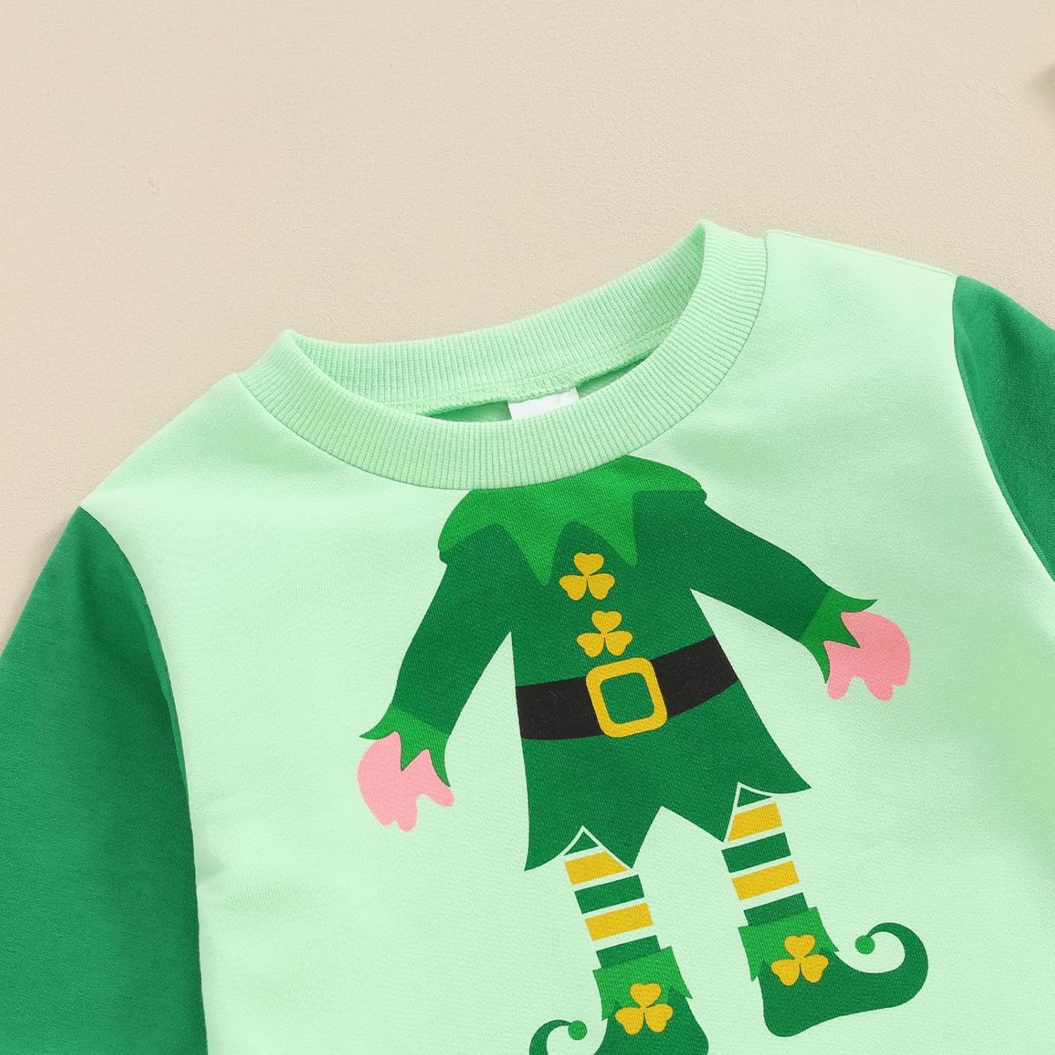 First Saint Patricks Day Irish-Theme Baby Boy Romper with Stripe Leg Warmer