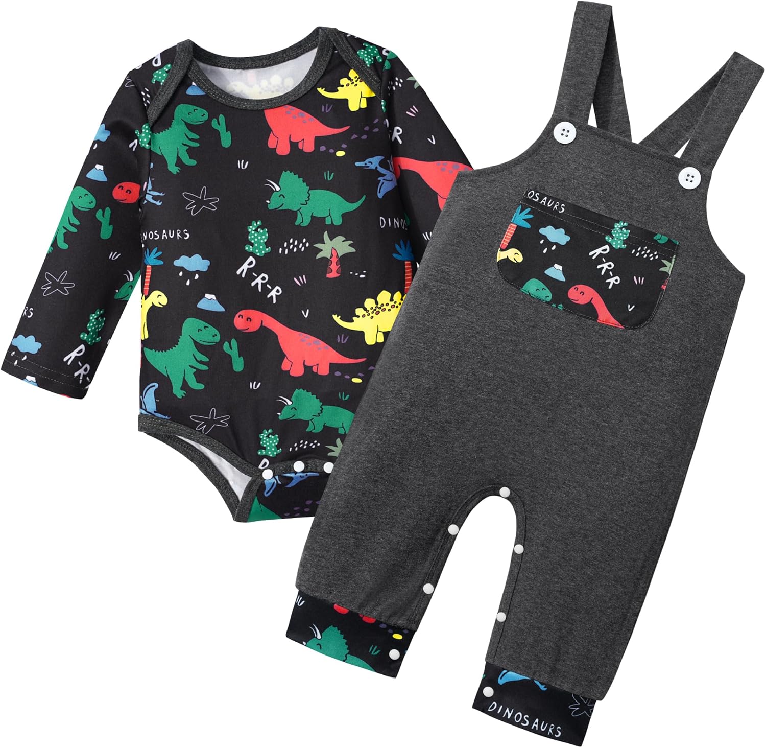 BAVADERCute Baby Boy Romper - Animal Print Long Sleeve Overalls Jumpsuit
