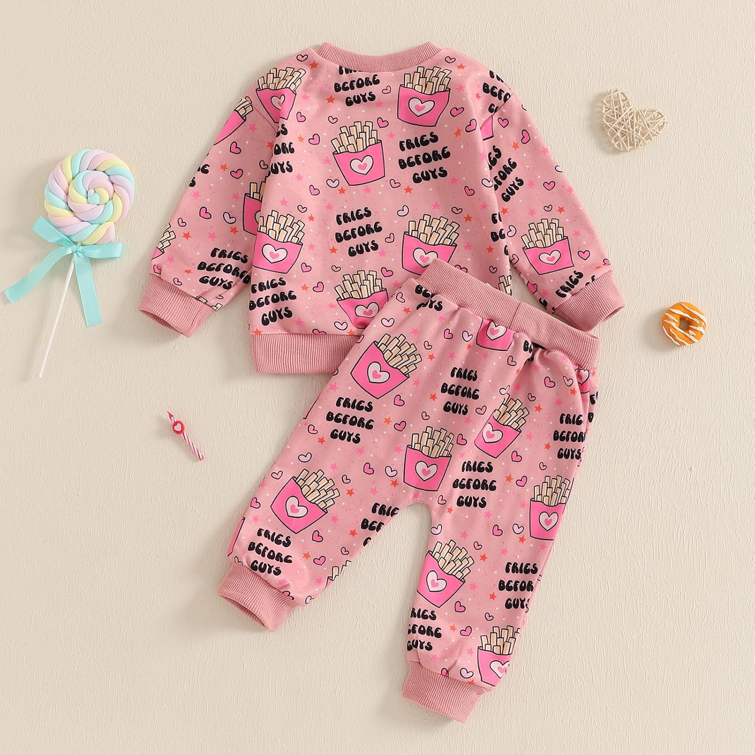 Easter Bunny Ruffled Collar Sweater Set for Kids