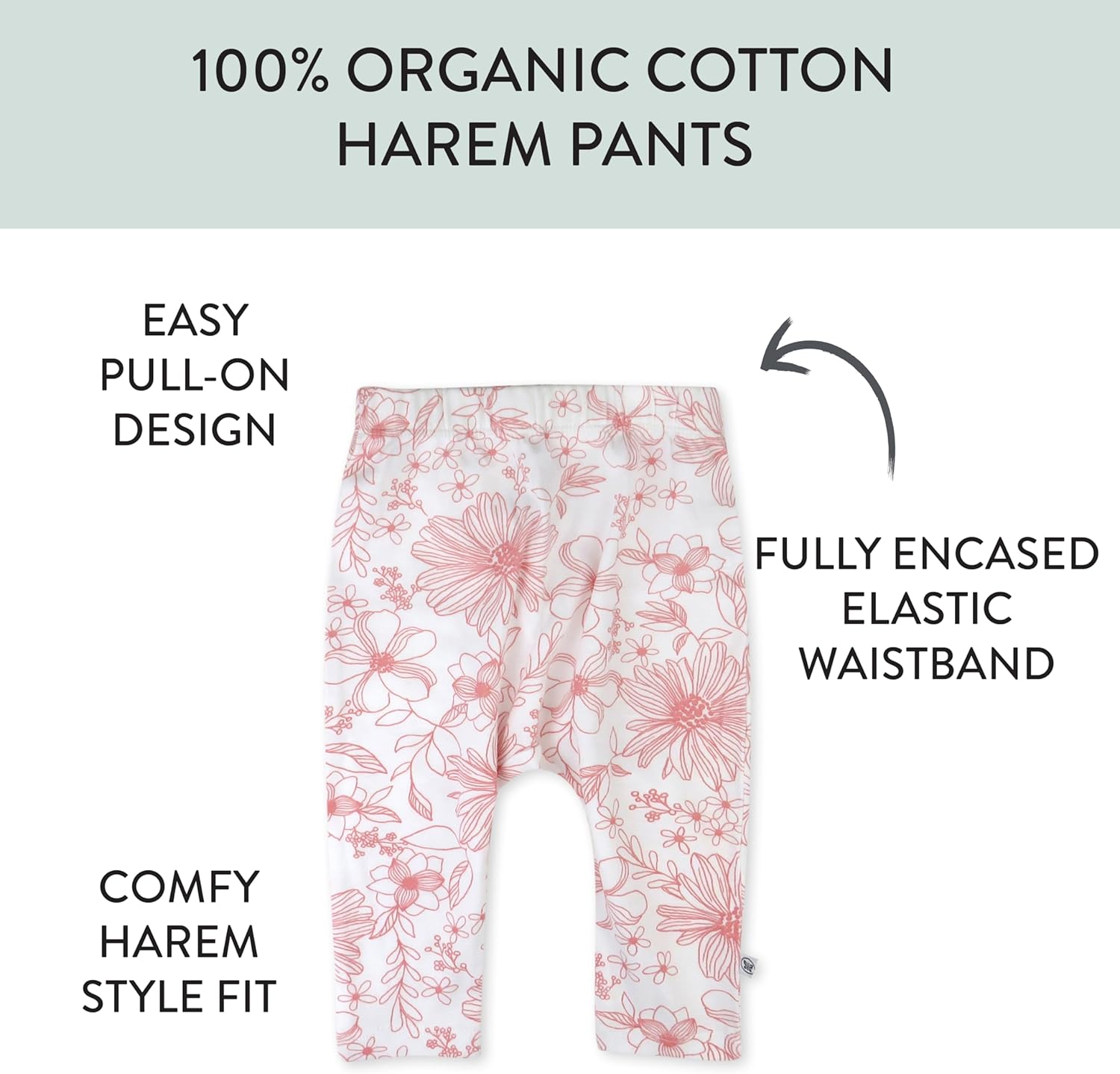 HonestBaby Multipack Harem Pants Organic Cotton for Infants 10-Piece Set