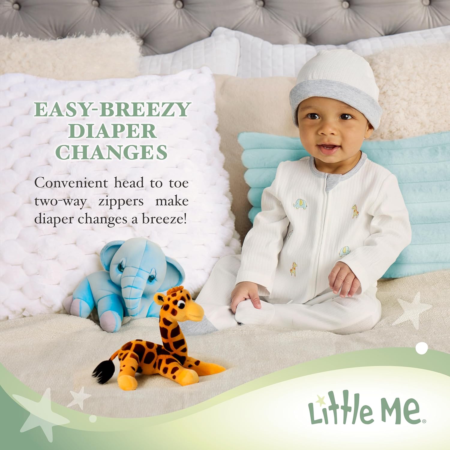 Little Me Neutral Baby 2-Piece 100 Cotton Preemie to 9M