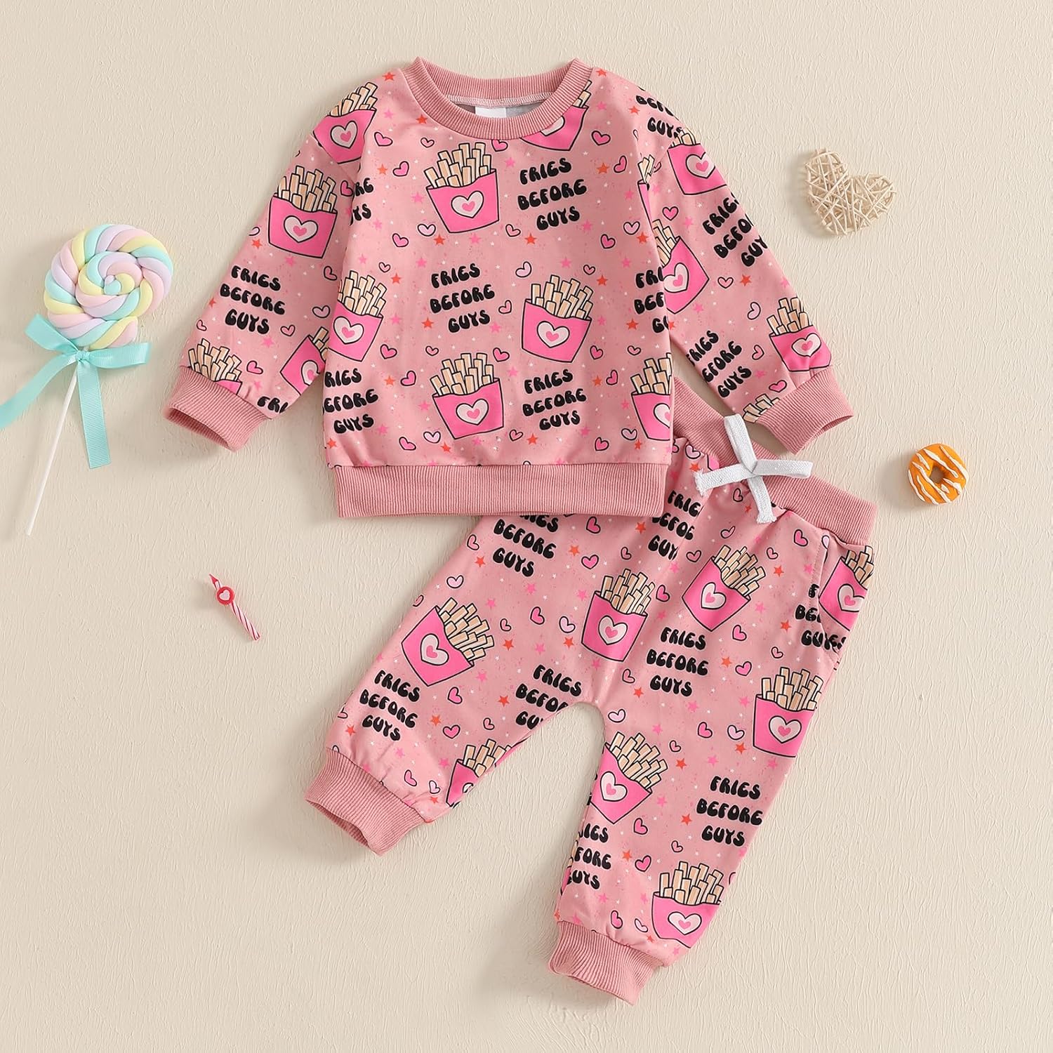 Easter Bunny Ruffled Collar Sweater Set for Kids