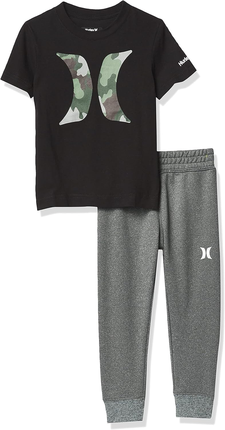 Surf Style - Hurley Baby-Boys Graphic T-Shirt Joggers 2-Piece Set