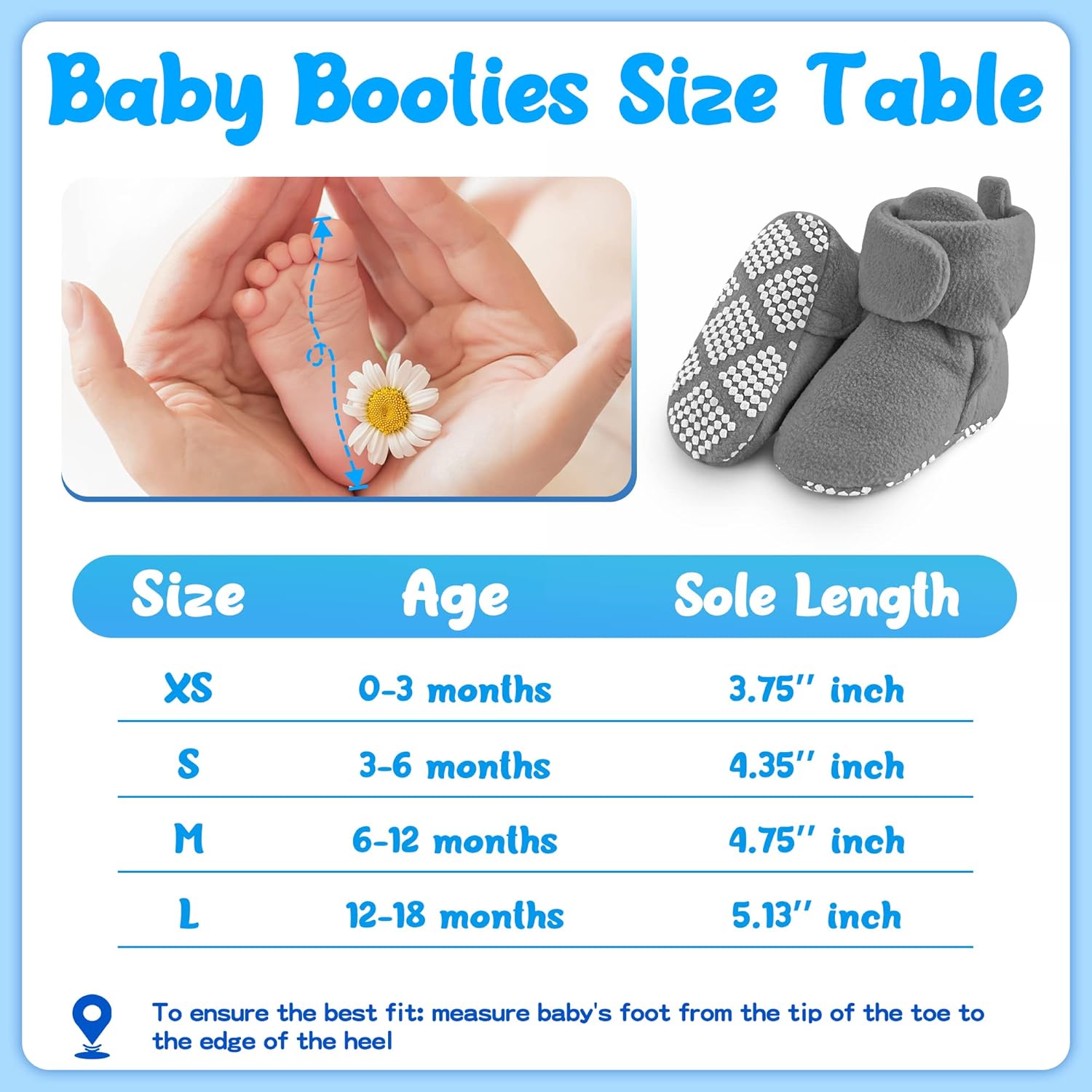 Warm Cozy Fleece Baby Booties