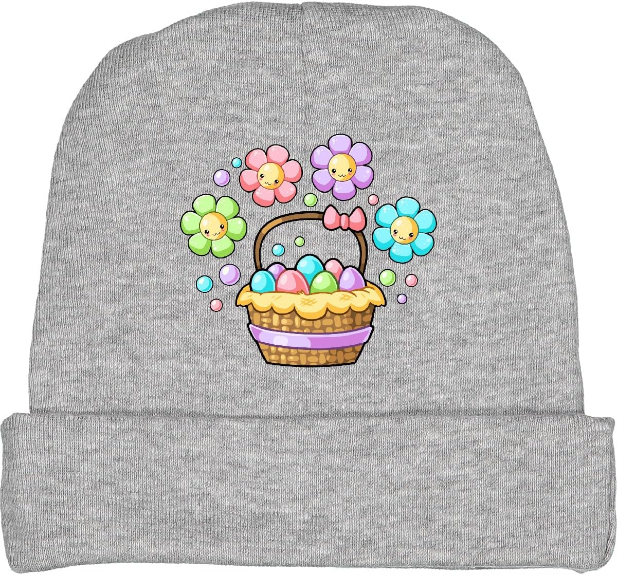 inktastic Happy Flowers and Pastel Eggs Baby Beanie Hat