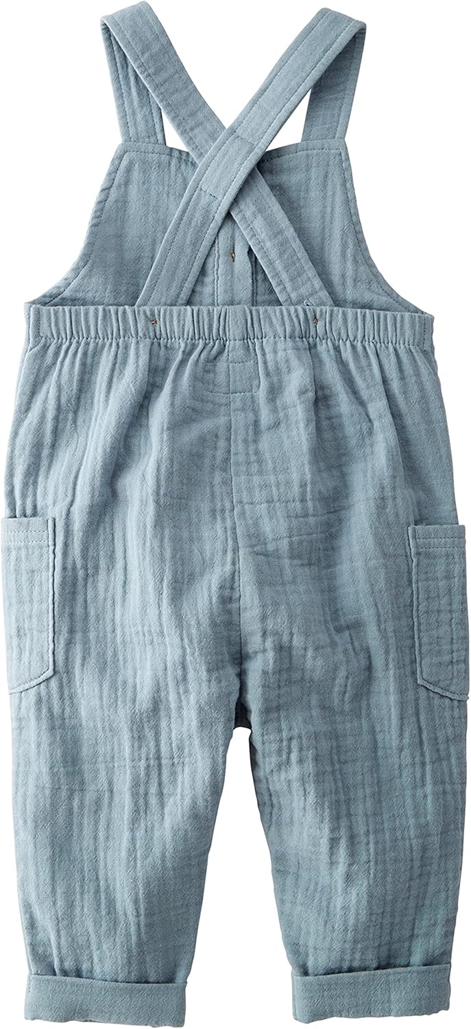 Little Planet by Carters Baby Organic Cotton Gauze Overall Jumpsuit Blue 12M