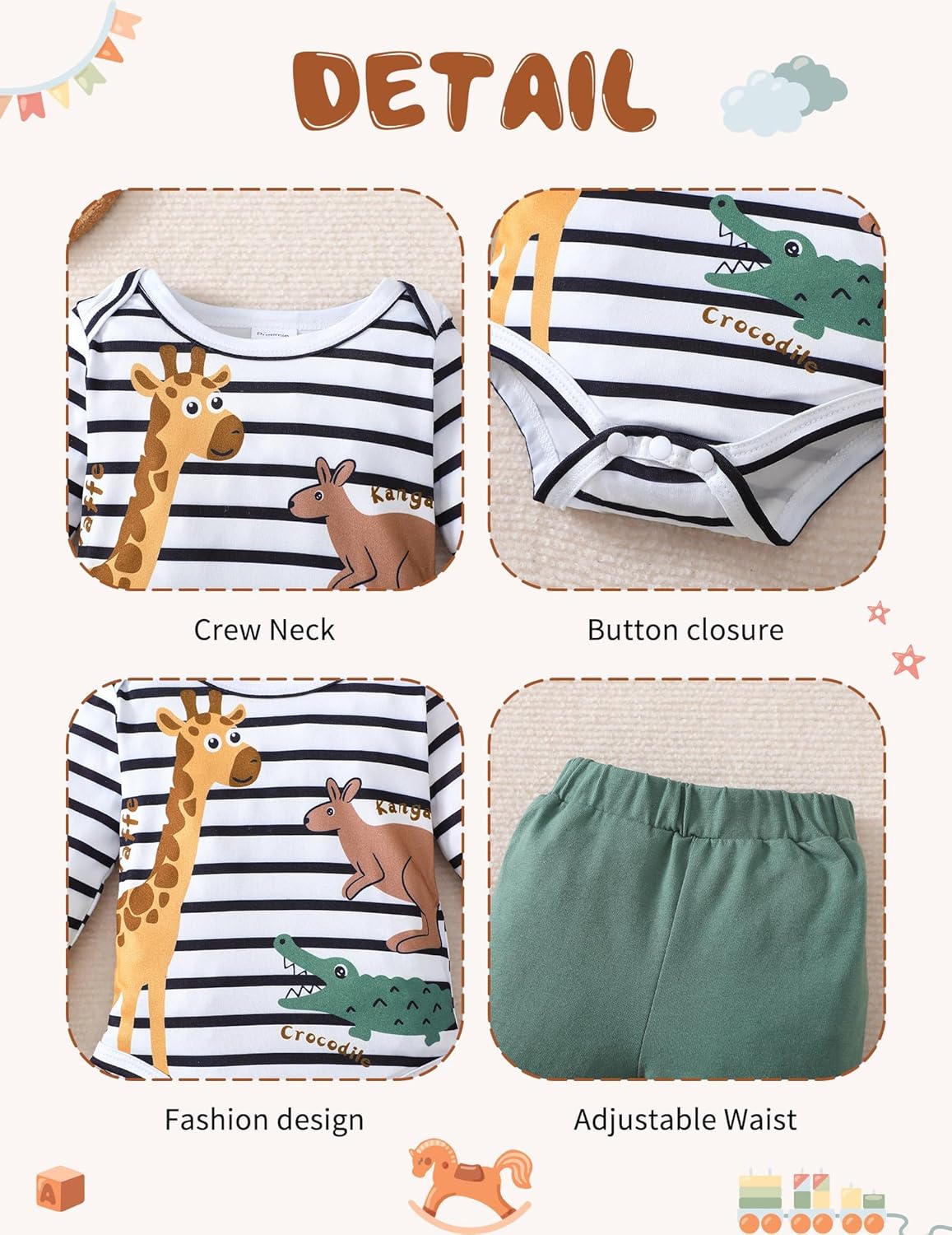 Stylish Baby Boy Clothing Set 3PC Mamas Choice