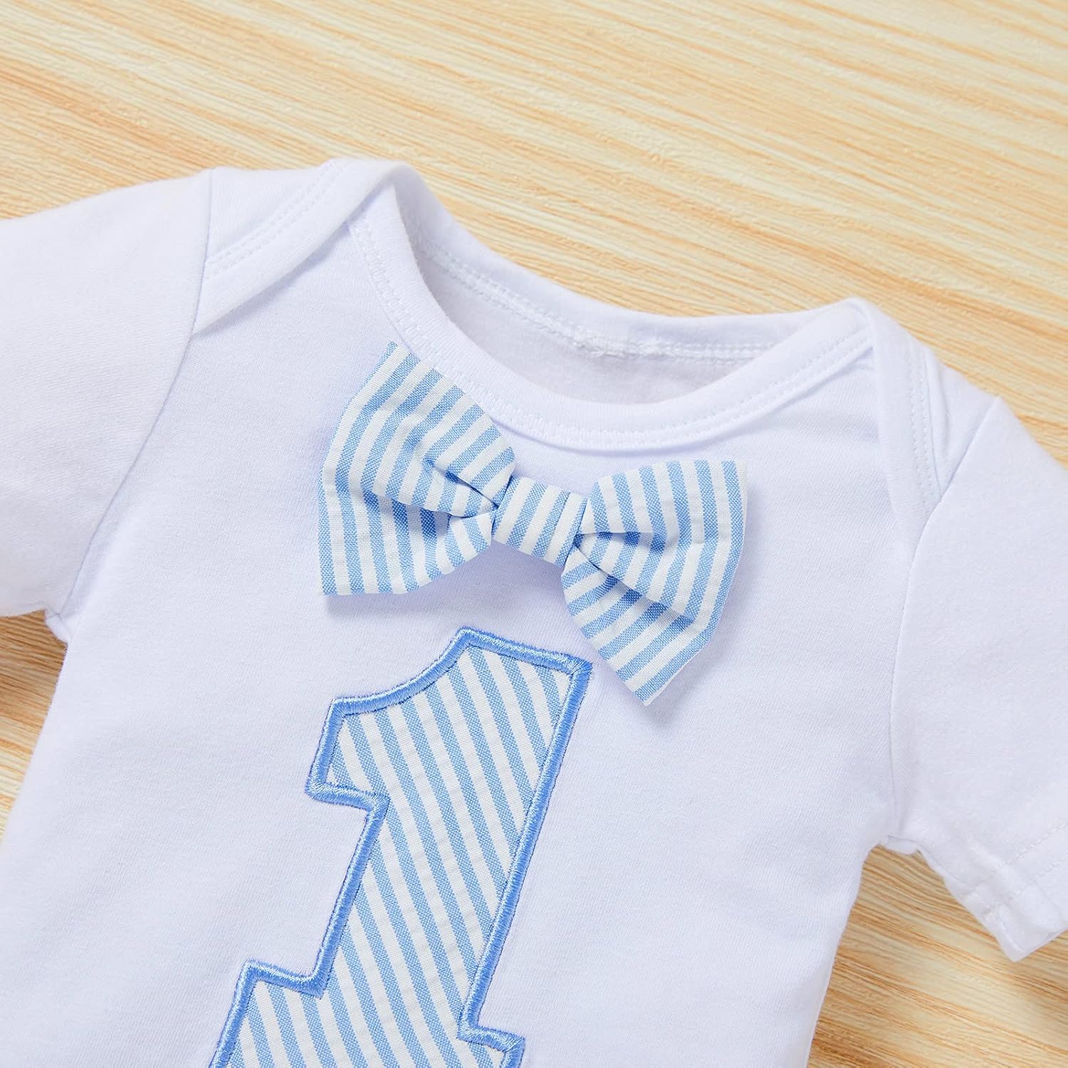Wild One DISP-011 First Birthday romper set for infant boys