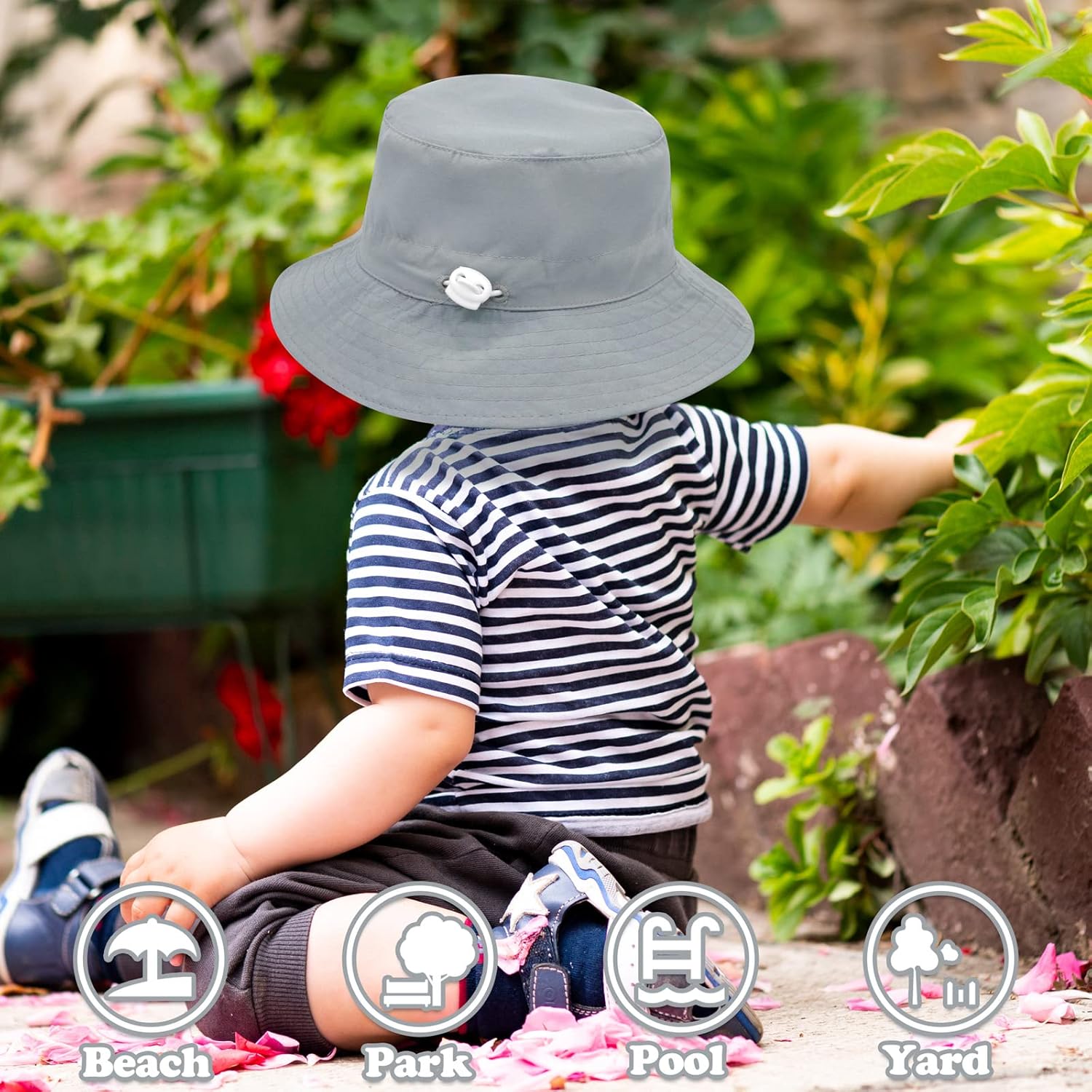 Sarfel Little Criminal Sun Hat for Toddlers UV Protection Easy to Wear
