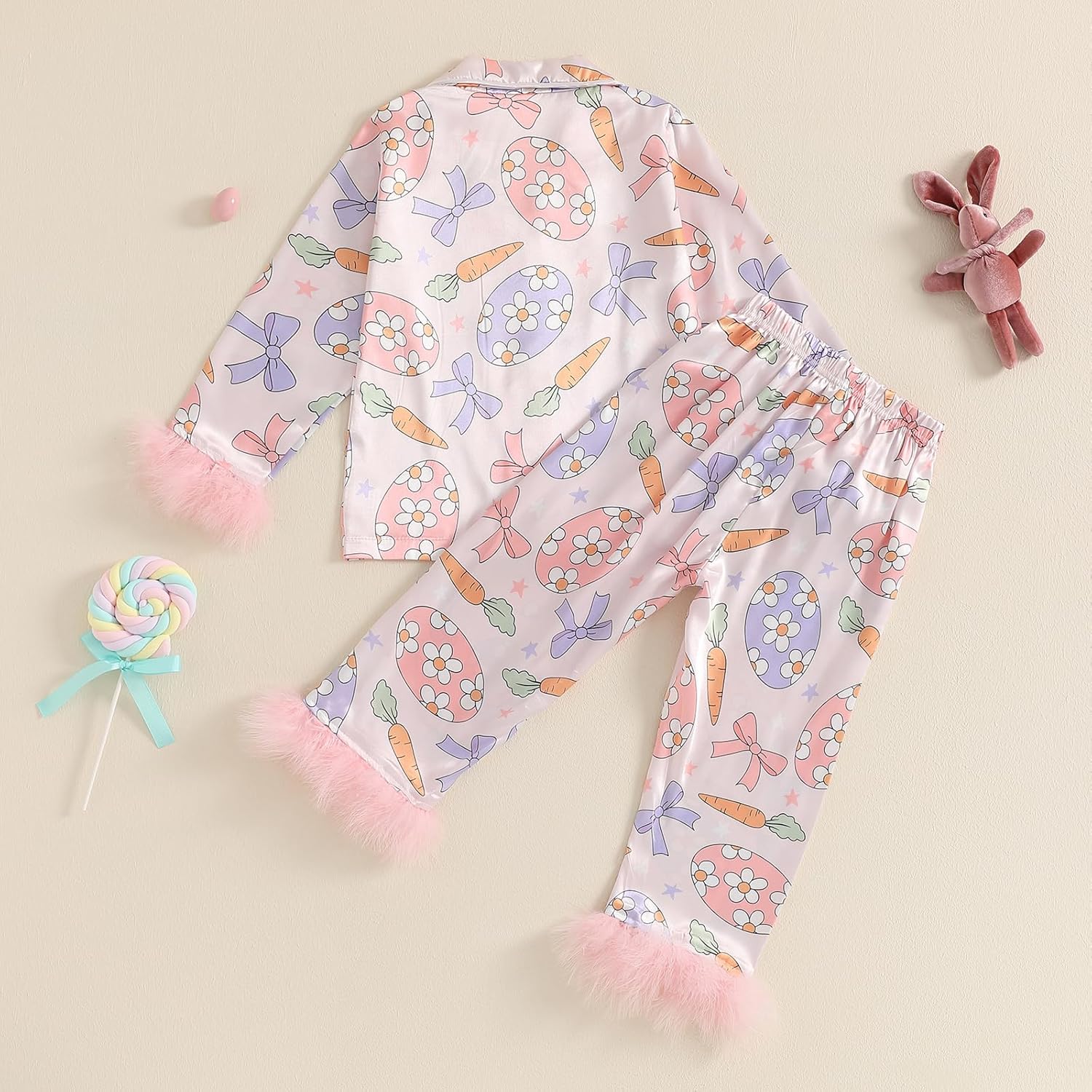 soft cute bunny pajama set for kids