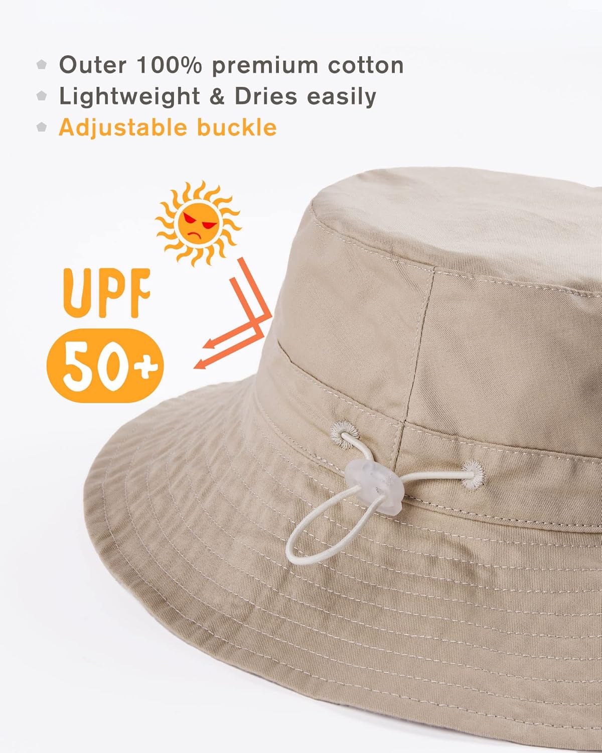 Hatiis Toddler Sun Hat - Lightweight Adjustable