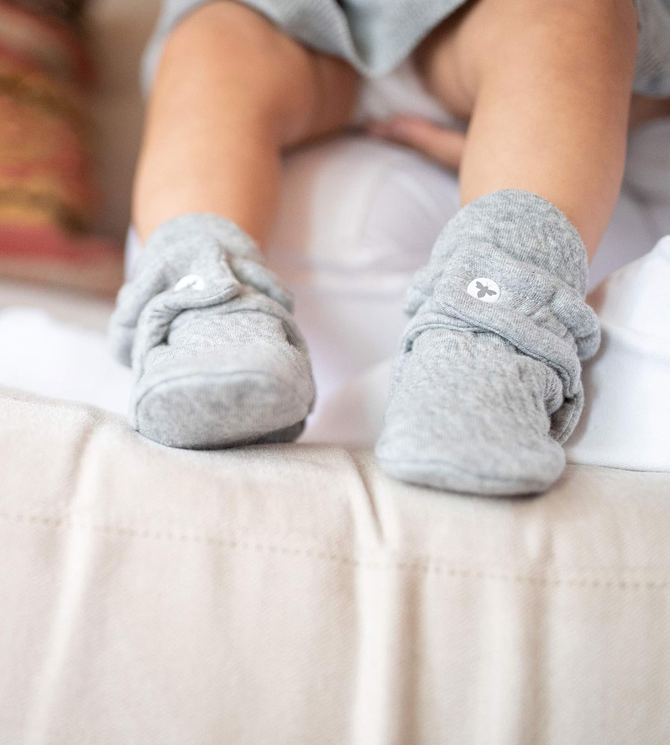 Burts Bees Baby Booties - 100 Organic Cotton Adjustable Soft for Infants