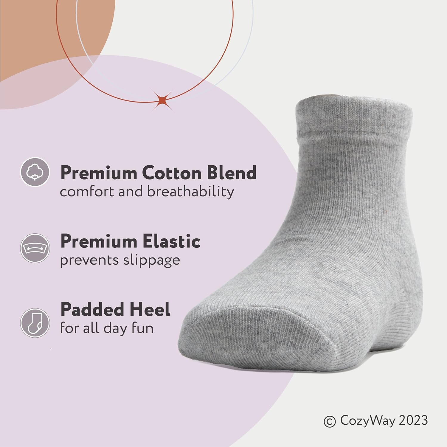 CozyWay Baby Socks for Girls 4-5 Years Soft Stretchy and Stylish