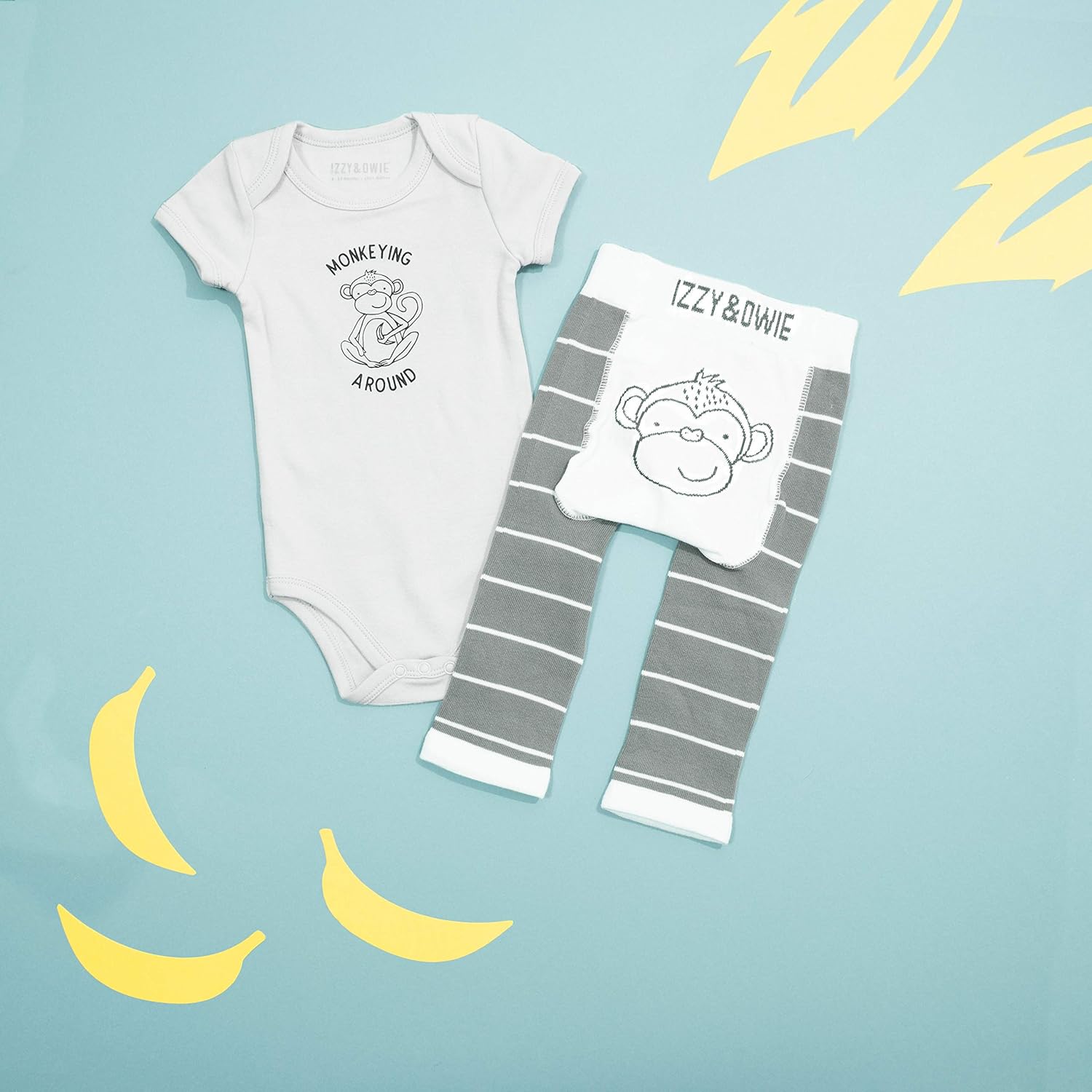 Pavilion Gift Company Monkey Grey Leggings