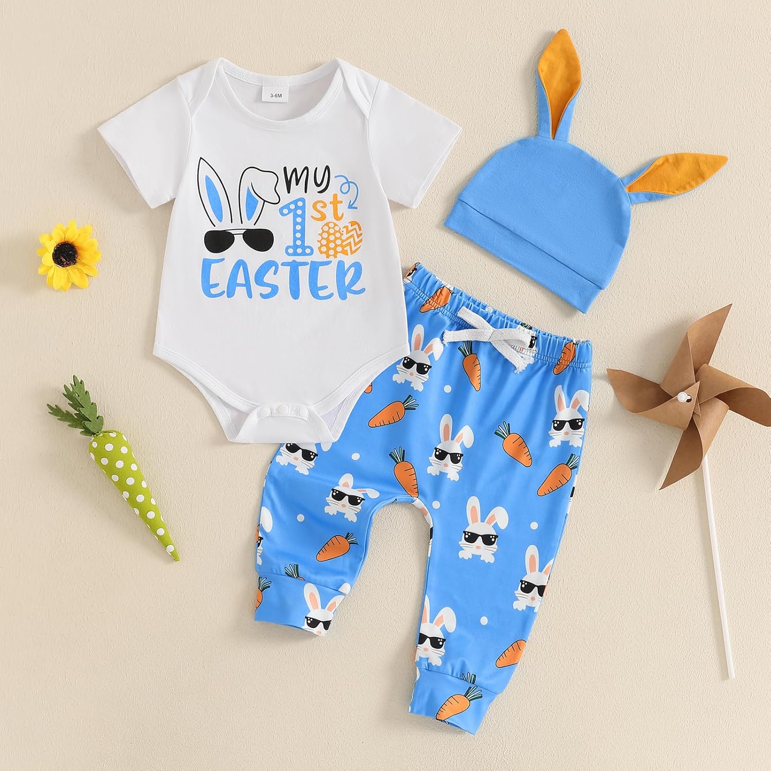 My First Easter Baby Boy Outfit Happy Little Hun