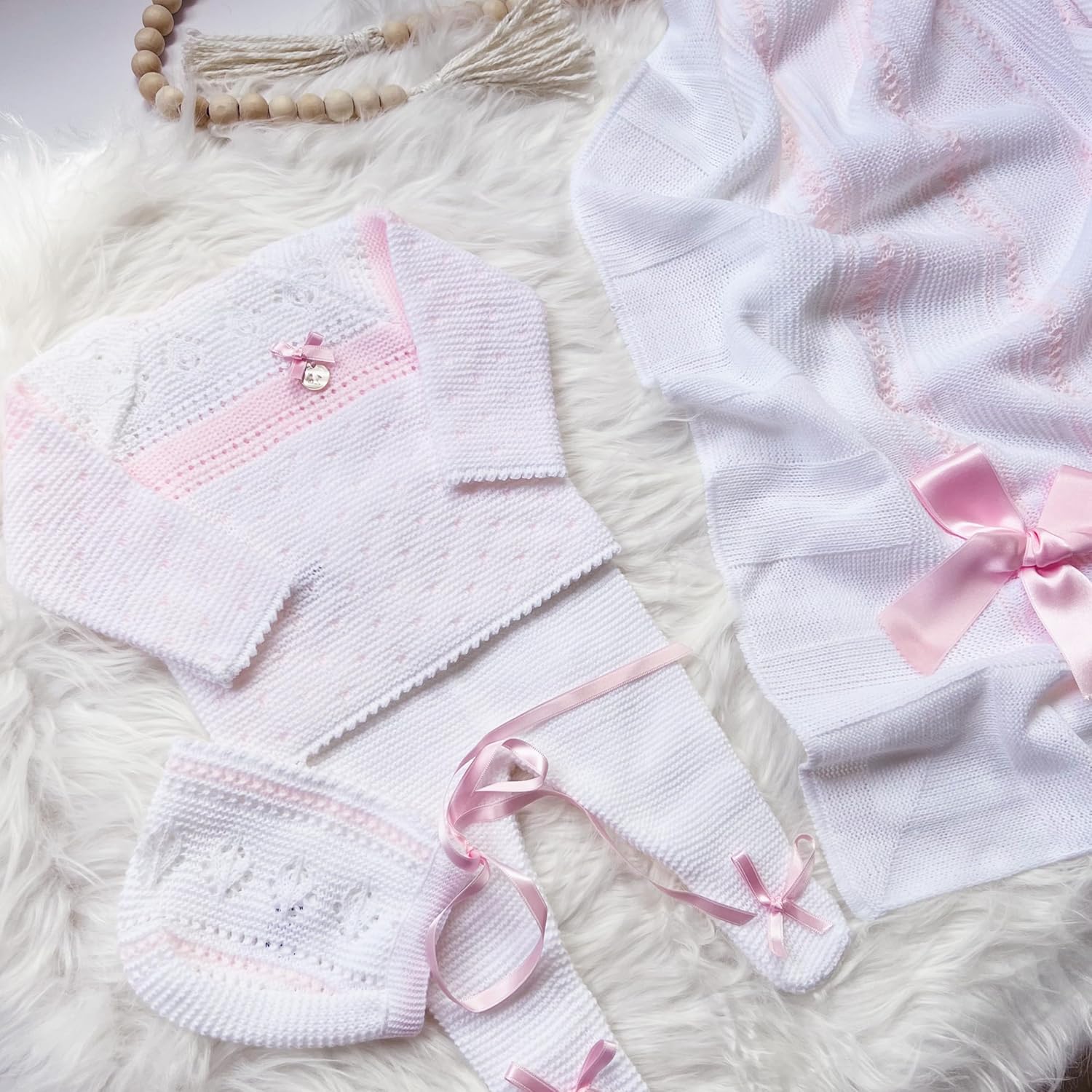 Luxurious Baby Knitted Outfit Set