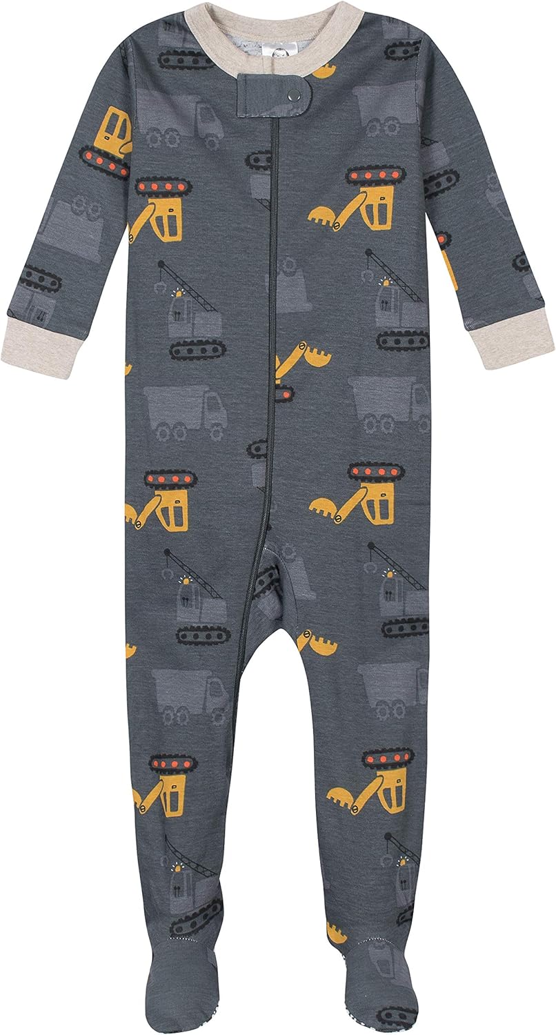 Gerber Baby Boys 4-Pack Footed Pajamas Reliable Sleepwear with Safety Features