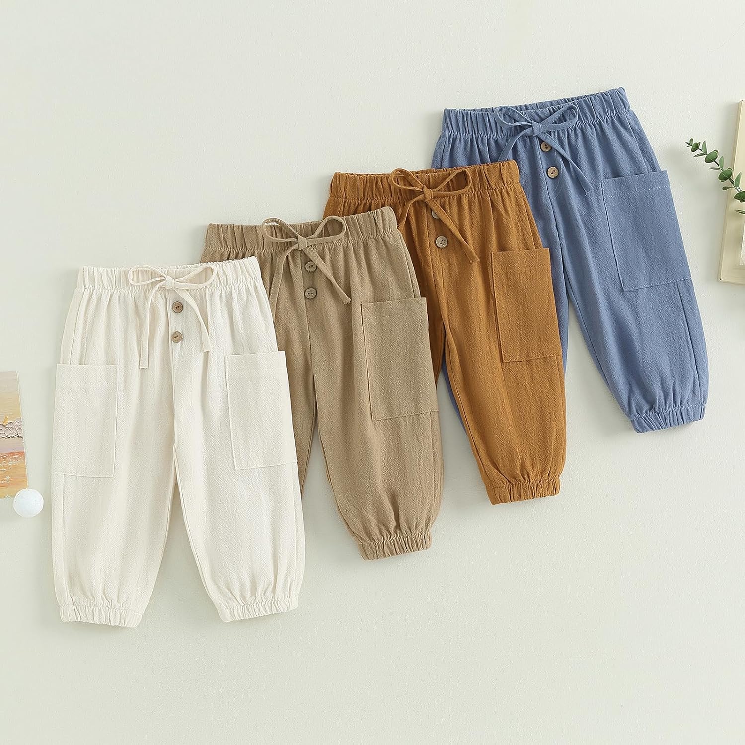 Soft Cotton Linen Joggers for toddlers