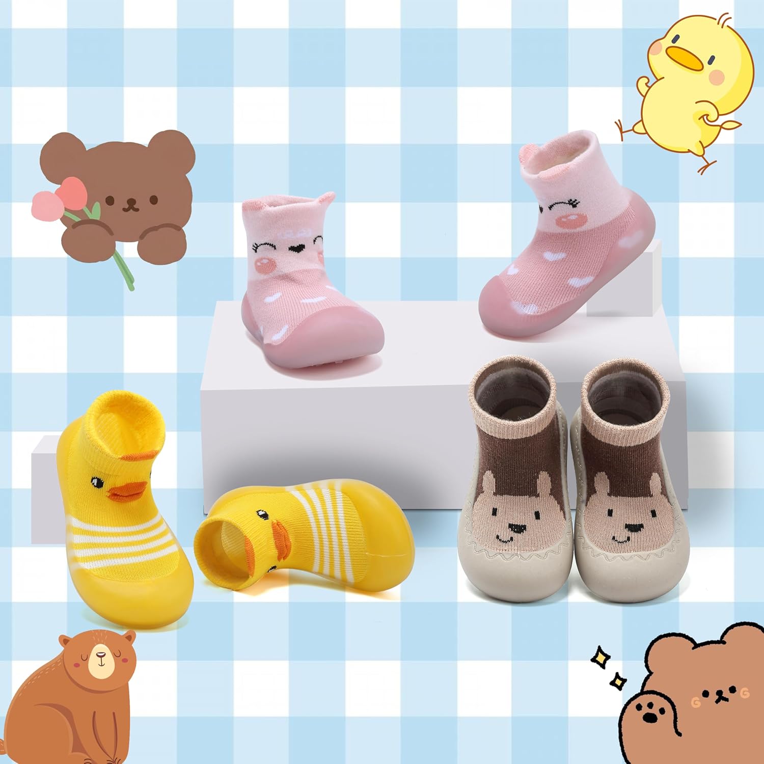 Anproity - baby first walking socks shoes