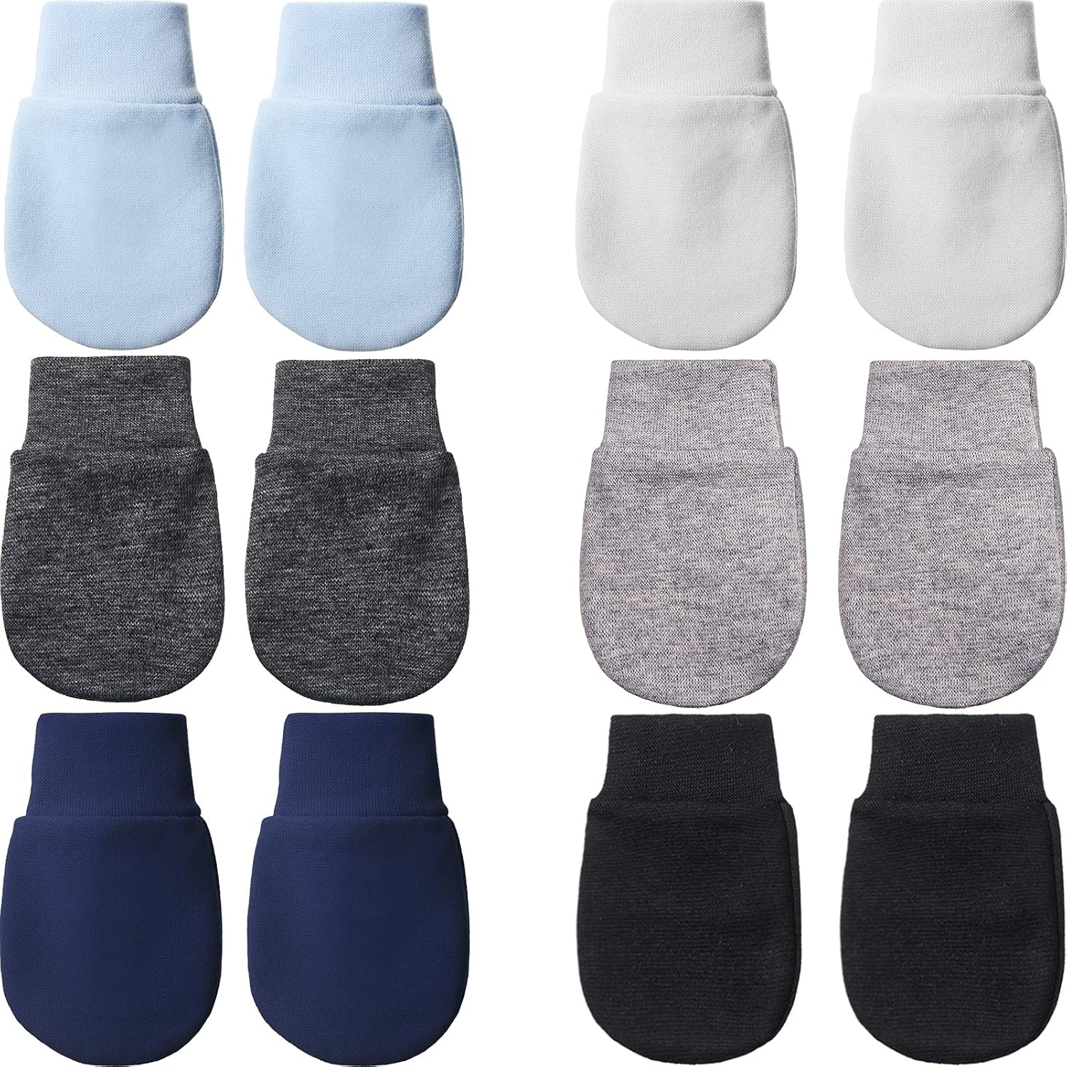 Geyoga 6 Pairs Newborn Toddler No Scratch Gloves