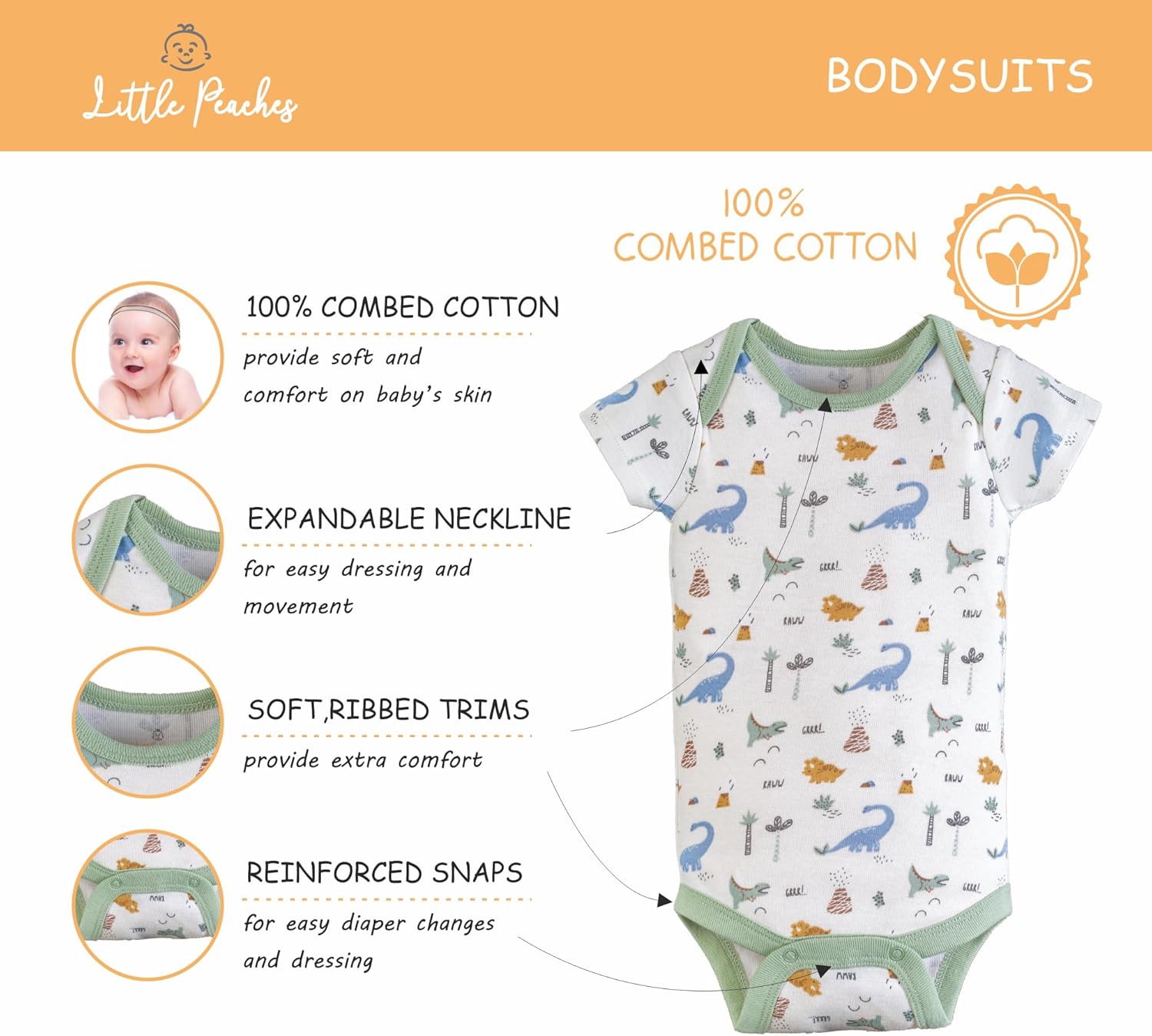 Little Peaches 10-Piece Newborn Layette Bundle
