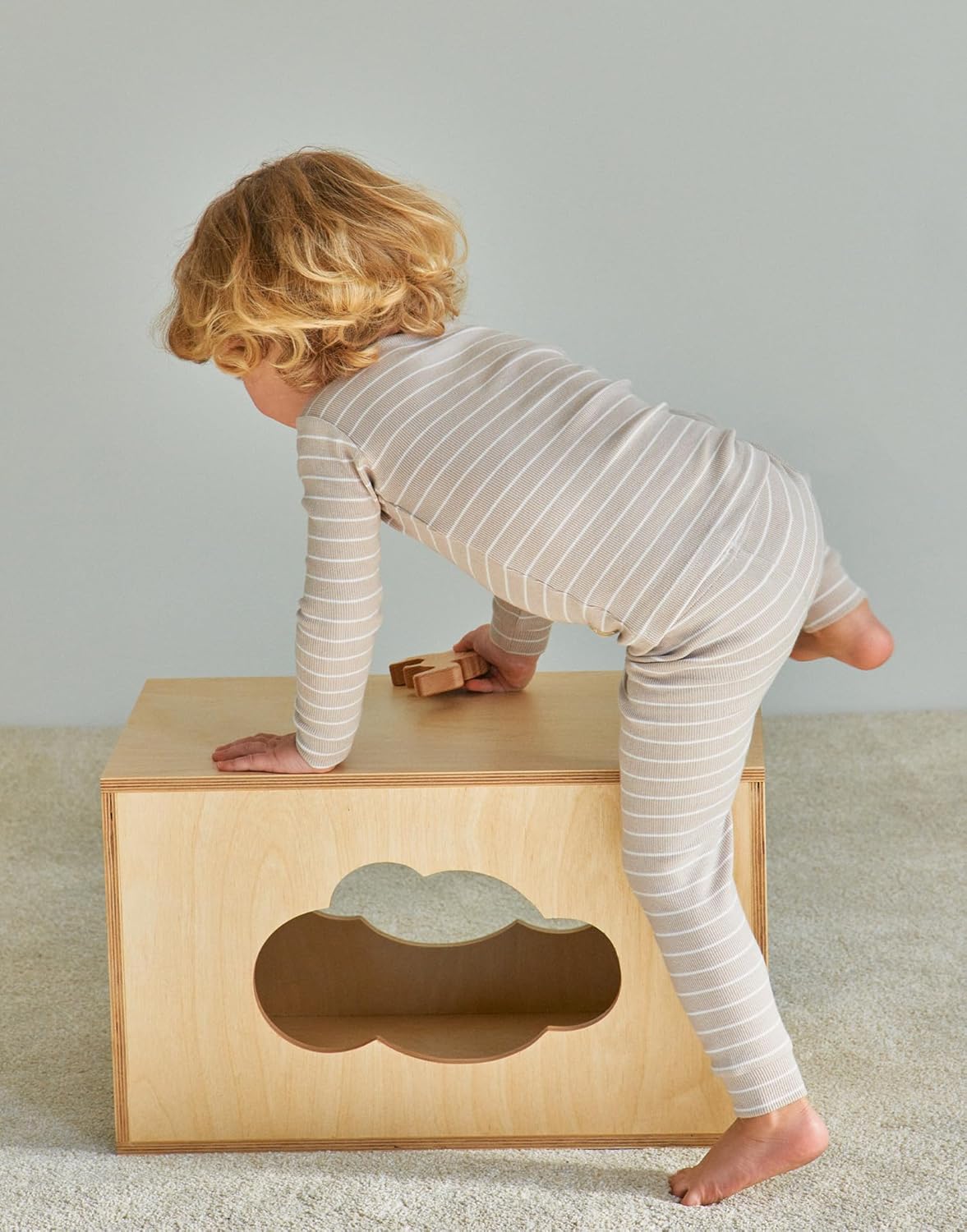 Moimoln 12M-8Y Ribbed Stripe Pajamas for Boys