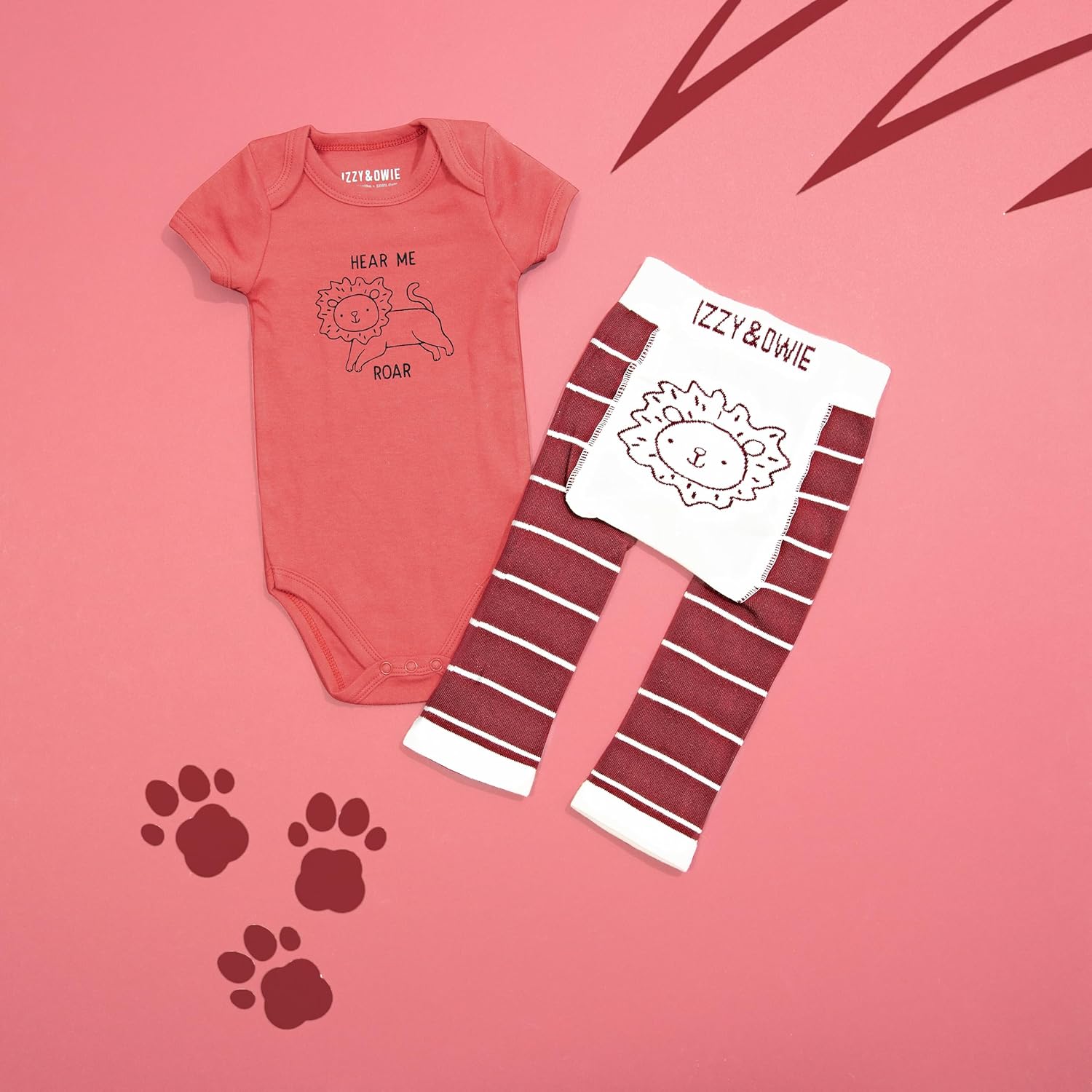 Pavilion Gift Company Lion-Red Leggings for Baby Boys